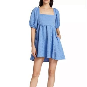 Free People Violet Mini Dress Color December Sky Blue Size Medium